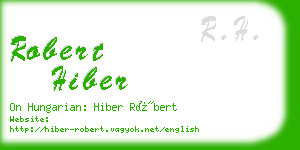 robert hiber business card
